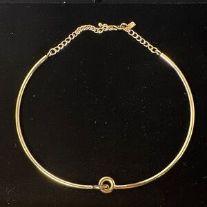 KENNETH LANE Gold Tone Knot Necklace Choker Adjustable Classic Signature Jewelry